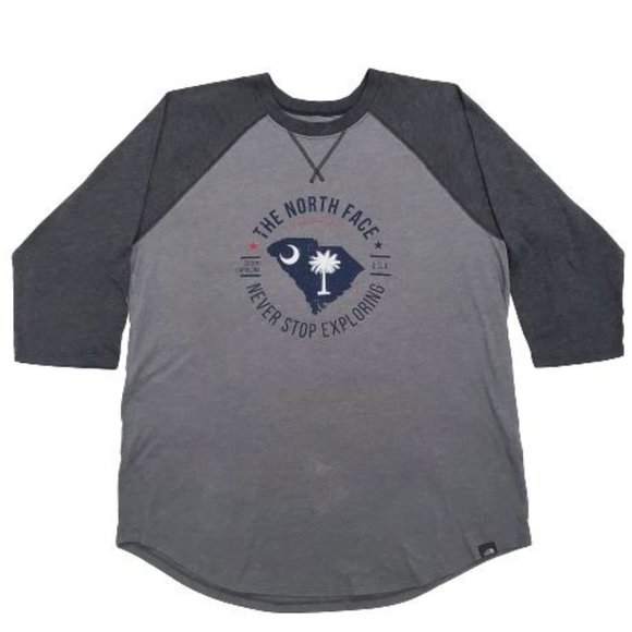 The North Face Classic Fit Never Stop Exploring 3/4 Sleeve Baseball Tee Size L/G - Picture 3 of 11